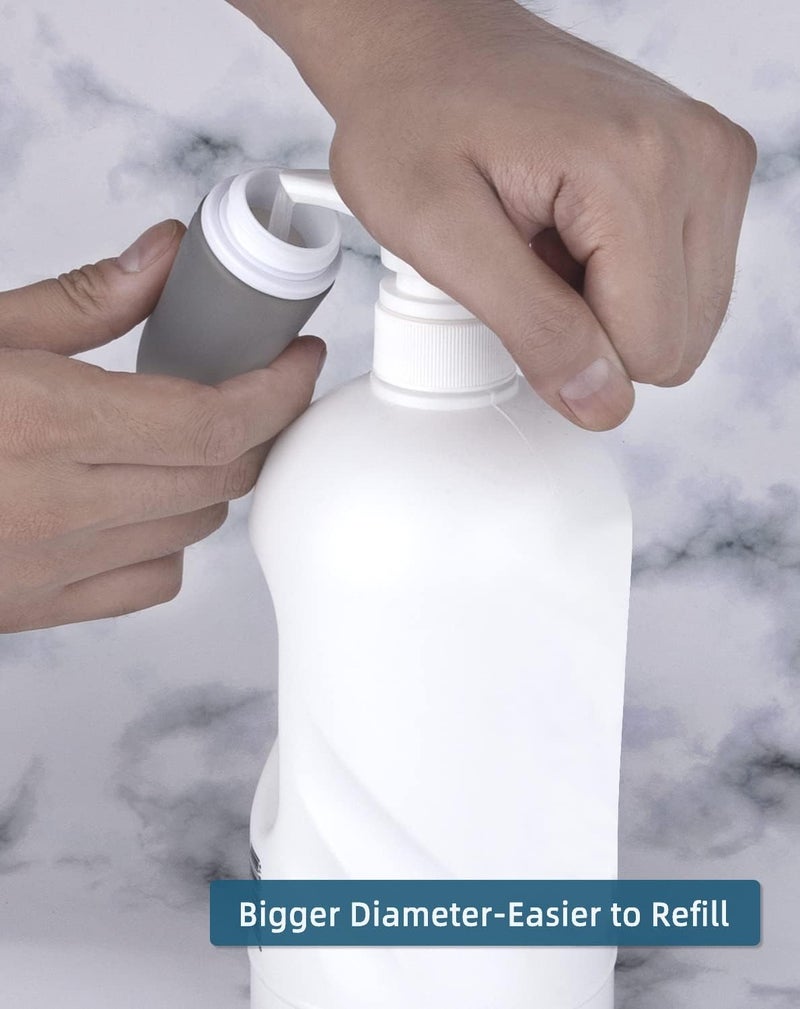 imuviy Silicone Travel Bottles for Toiletries TSA Approved Travel Size Containers Set 4 Pack Portable Leak Proof Refillable Cosmetic Squeeze Bottles Shampoo Hair Conditioner Body Lotion Bath Shower Gel - Image 5